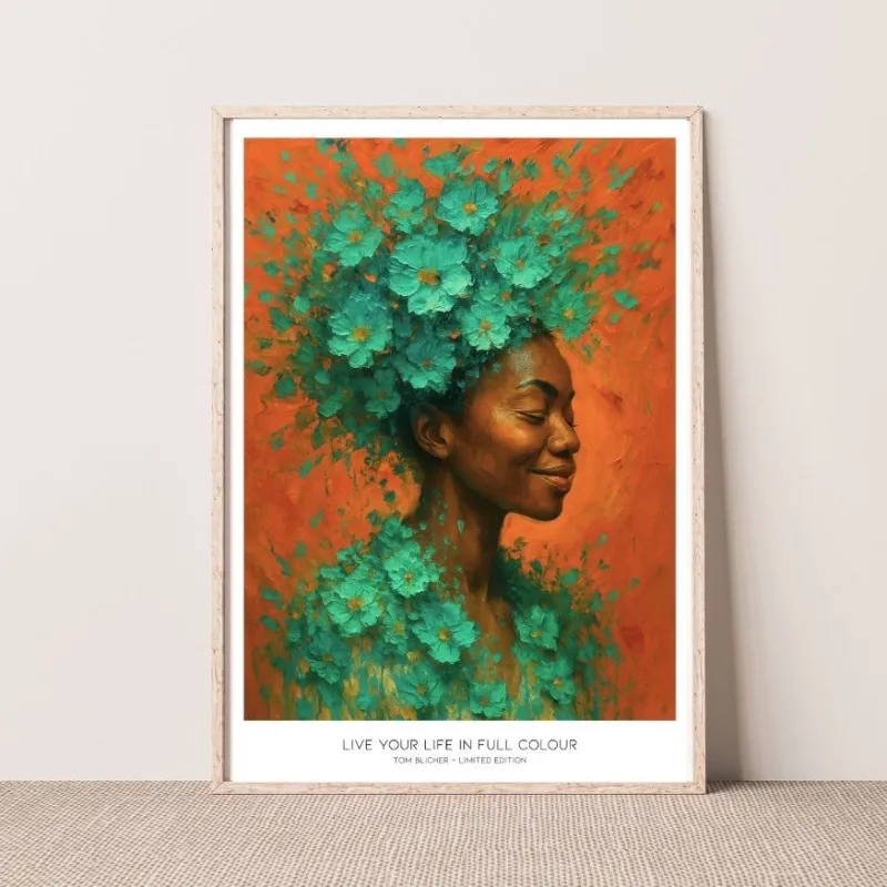 Kunstplakat - Live your Life in Full Colour