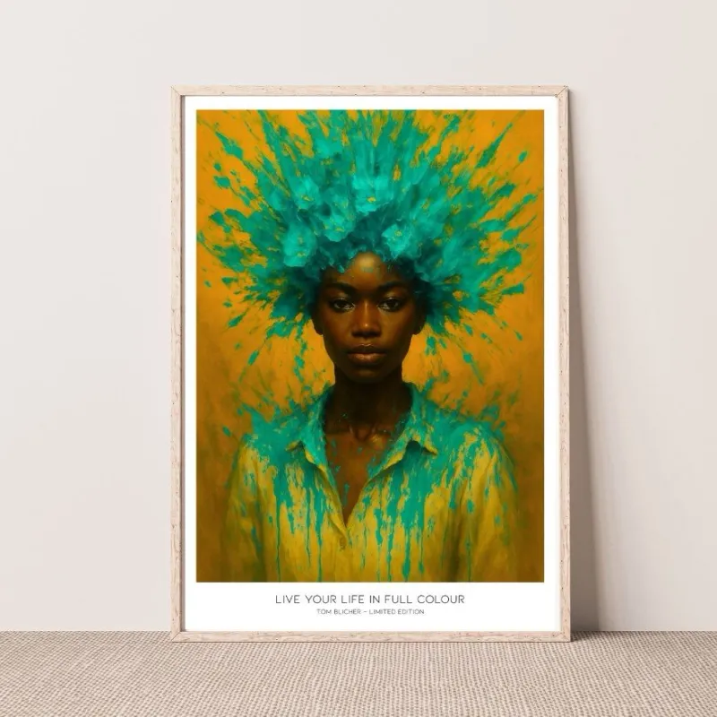 Kunstplakat - Live your Life in Full Colour