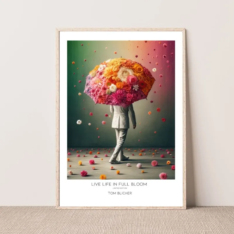 Kunstplakat - Live life in full bloom