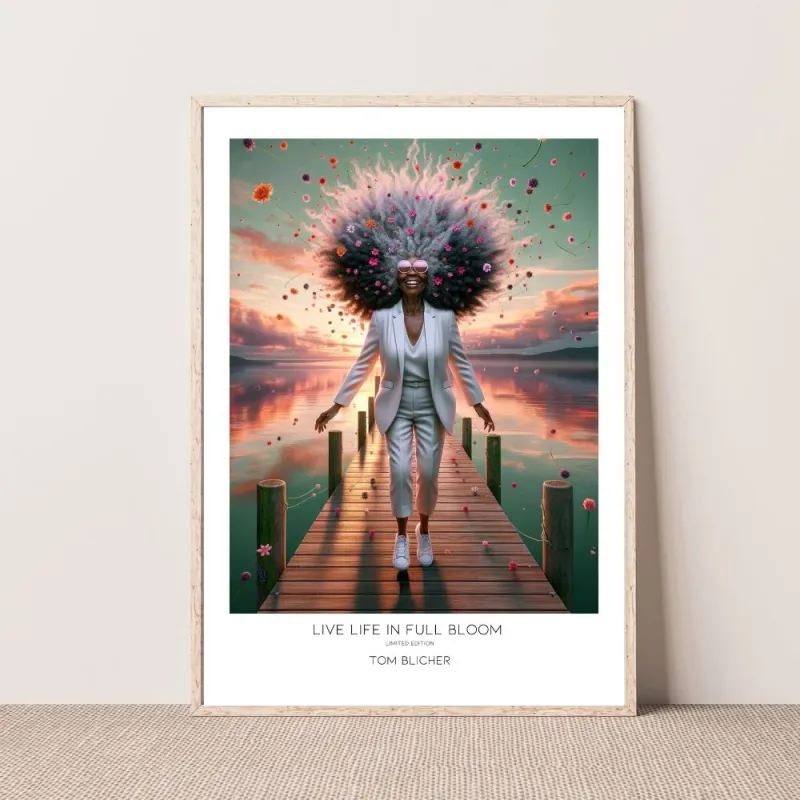 Kunstplakat - Live life in full bloom