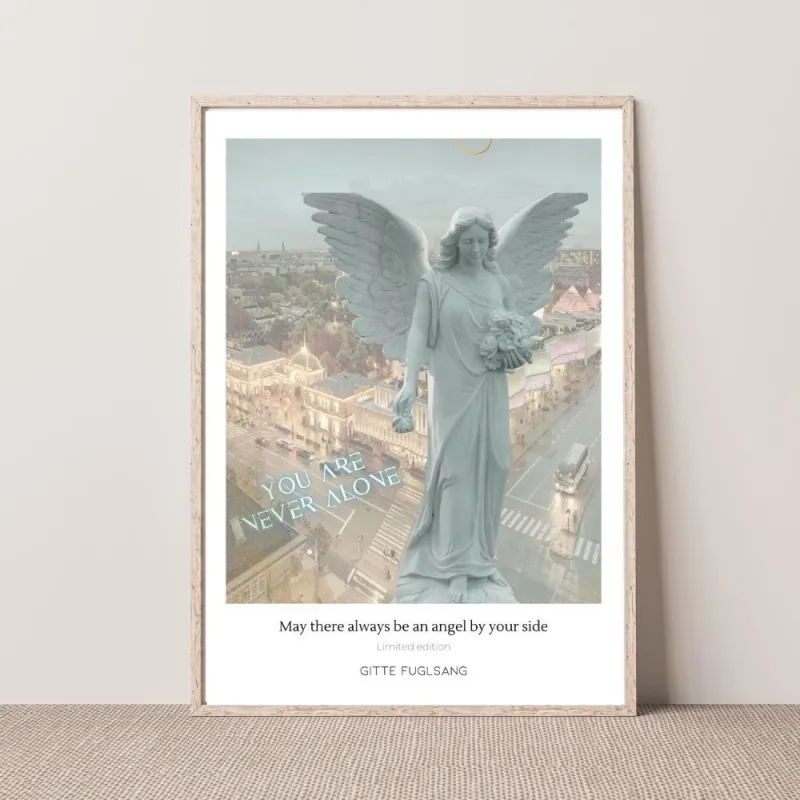 Kunstplakat - May there always be an angel by your side