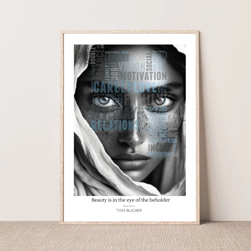Kunstplakat - Beauty is in the eye of the beholder