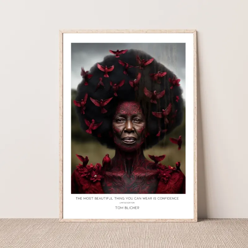 Kunstplakat - The most beautiful thing you can wear is confidence