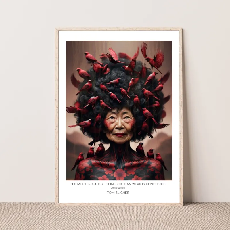 Kunstplakat - The most beautiful thing you can wear is confidence