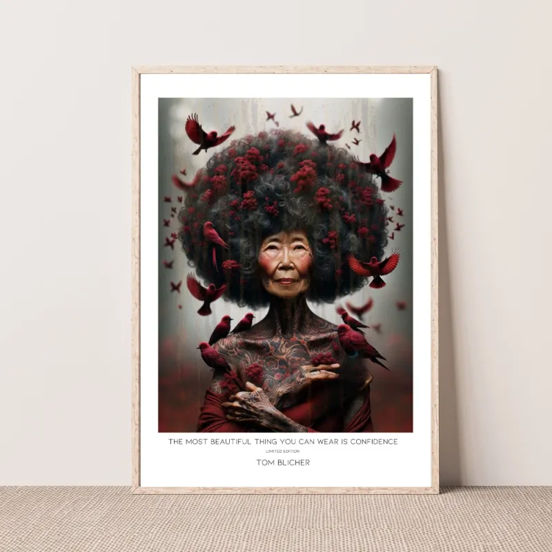 Kunstplakat - The most beautiful thing you can wear is confidence