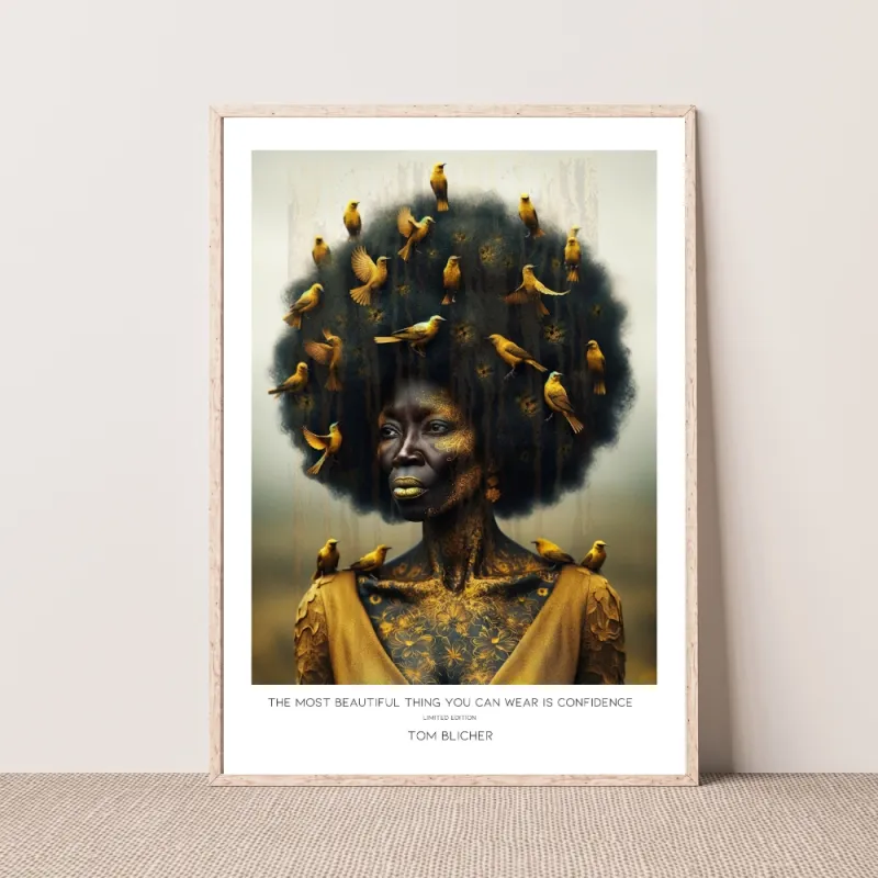 Kunstplakat - The most beautiful thing you can wear is confidence