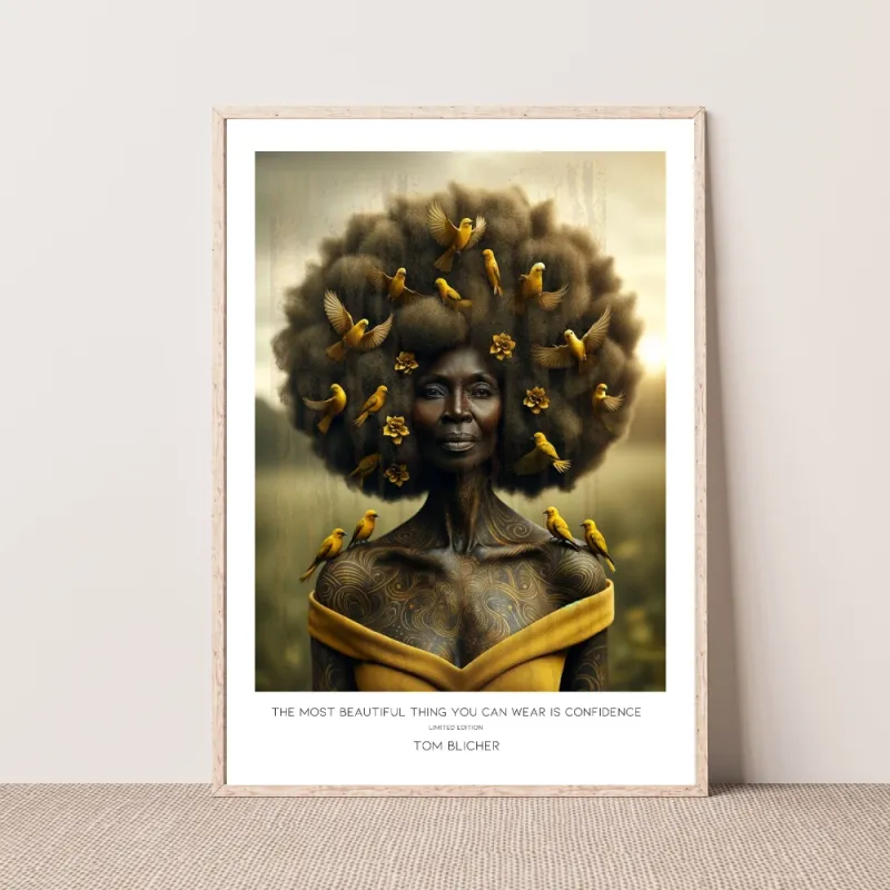 Kunstplakat - The most beautiful thing you can wear is confidence