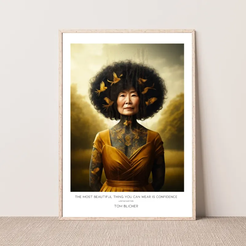 Kunstplakat - The most beautiful thing you can wear is confidence