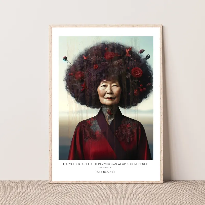 Kunstplakat - The most beautiful thing you can wear is confidence