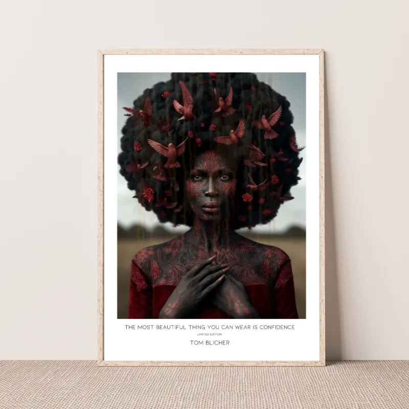 Kunstplakat - The most beautiful thing you can wear is confidence