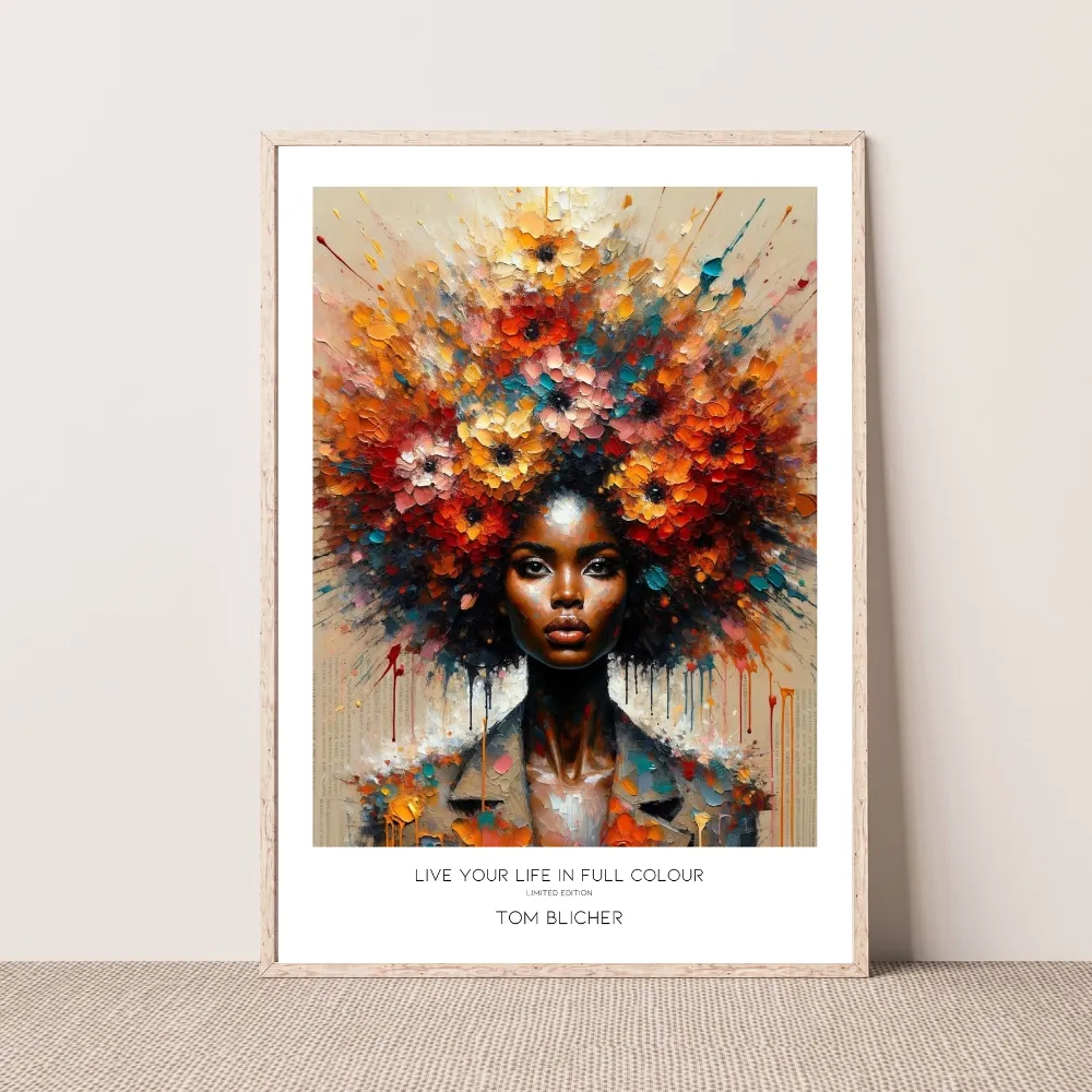 Kunstplakat - Live your Life in Full Colour