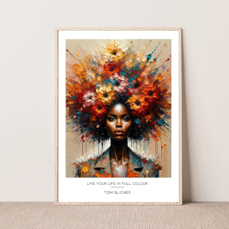 Kunstplakat - Live your Life in Full Colour