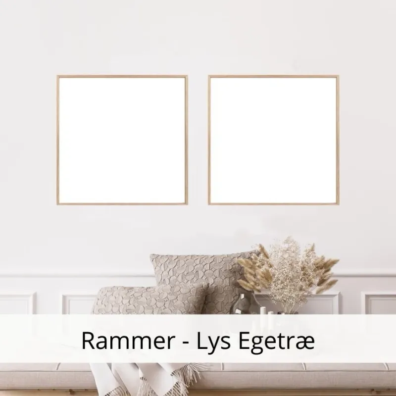 Ramme i egetræ 60 x 60 cm