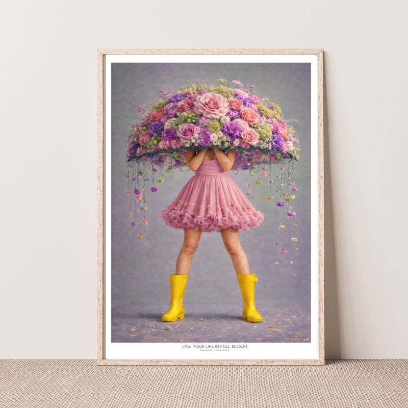 Kunstplakat - Live life in full bloom
