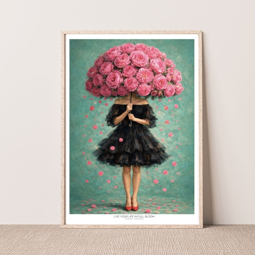 Kunstplakat - Live life in full bloom