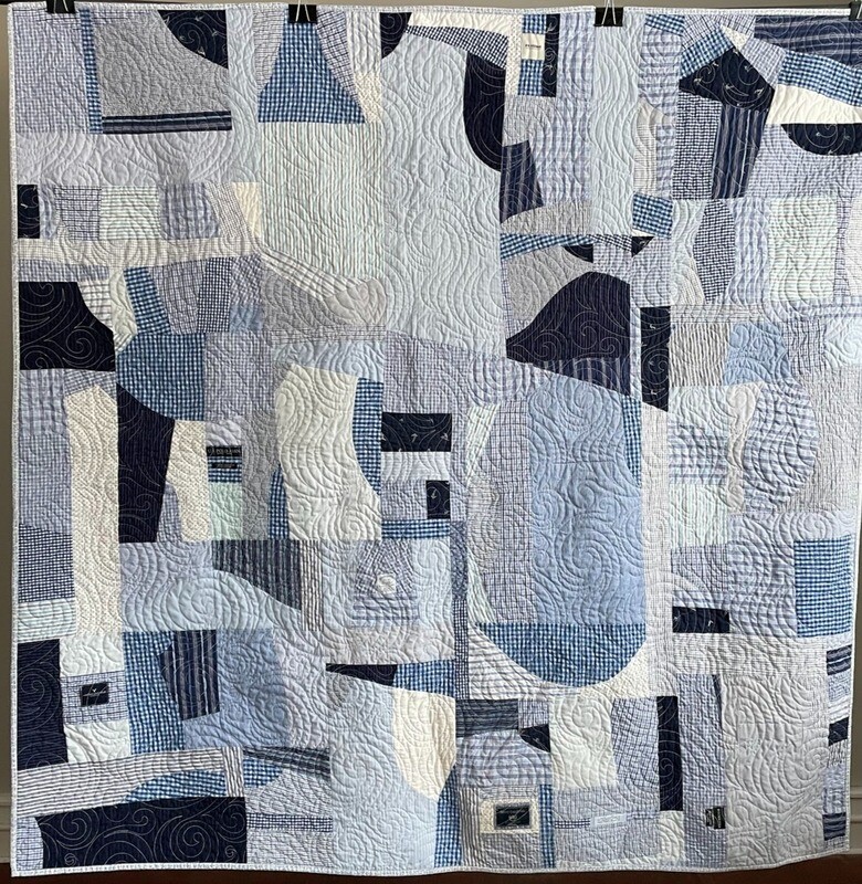 Dress shirt Improv quilt