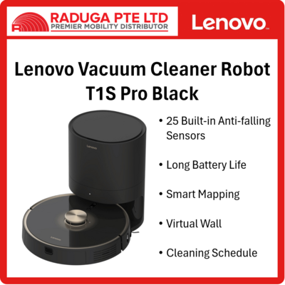 Lenovo Vacuum Cleaner Robot T1S Pro Black (Export Set)