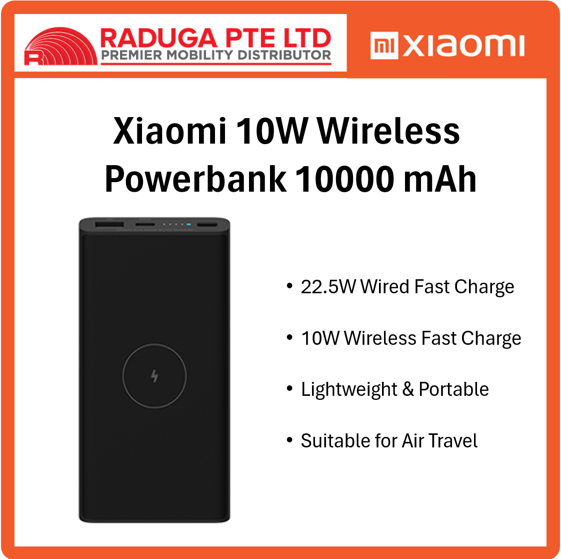Xiaomi 10W Wireless Powerbank 10000 mAh Black (Export Set) - Store - Raduga  Pte Ltd | an Enterprise 50 Company