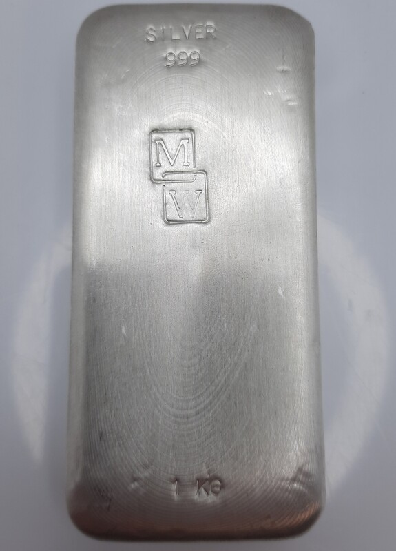 1KG Silver Morris &amp; Watson Cast Bar