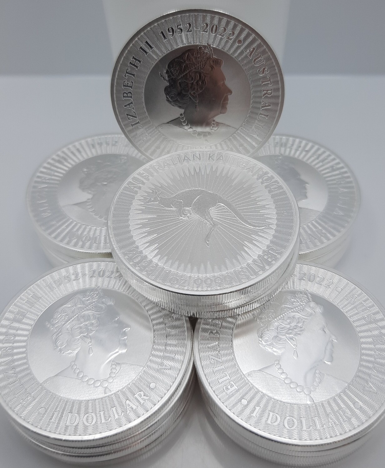 Tube of 25 1oz Silver Kangaroo