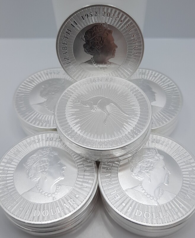 Tube of 25 1oz Silver Kangaroo
