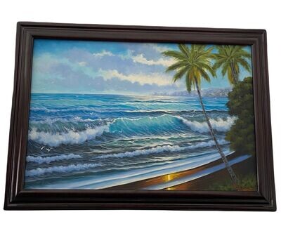 HERMOSO CUADRO PAISAJISTA DE PLAYA