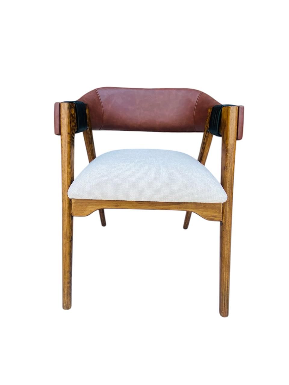 SILLA MALI DE PINO, VINIL Y CUERDAS.