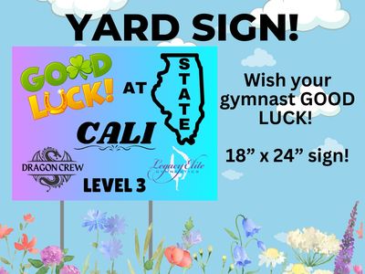 State meet yard sign