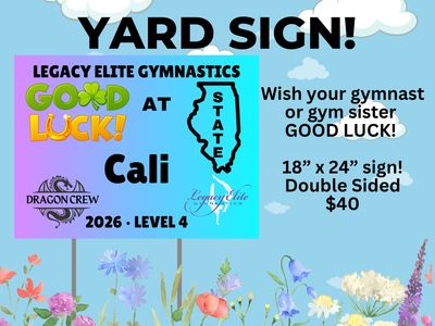 STATE MEET YARD SIGN