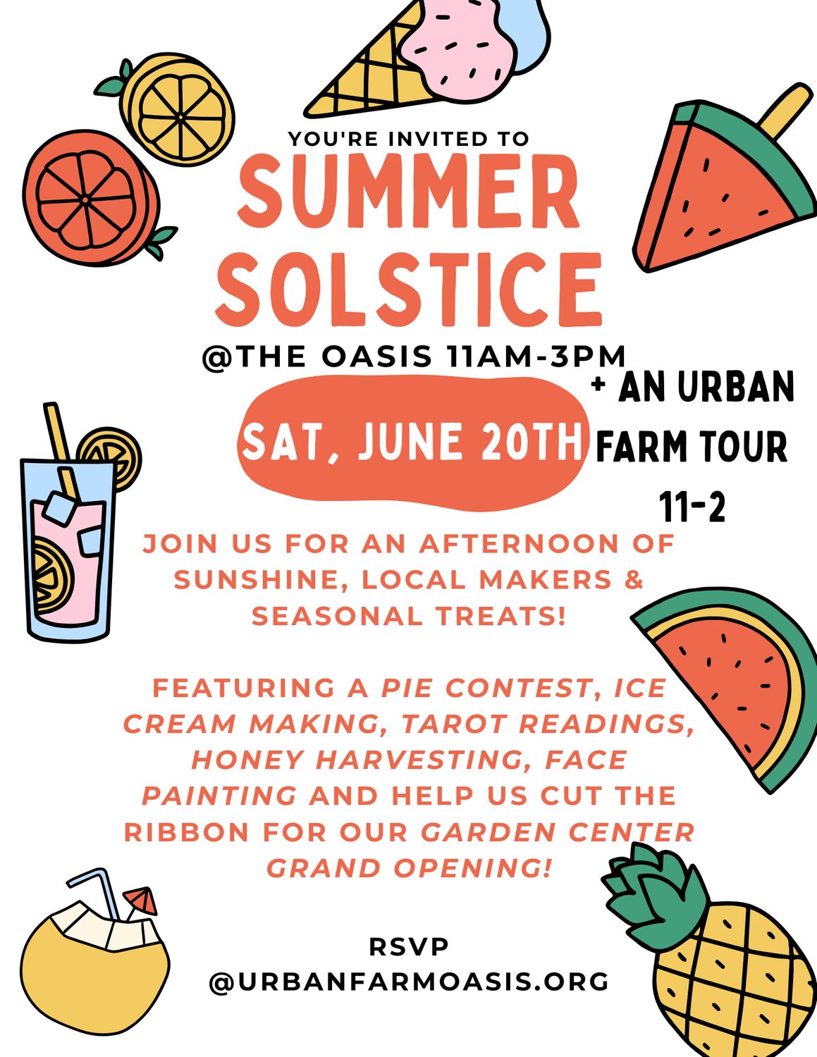 Summer Solstice Party! JUNE 20th, 11-3PM