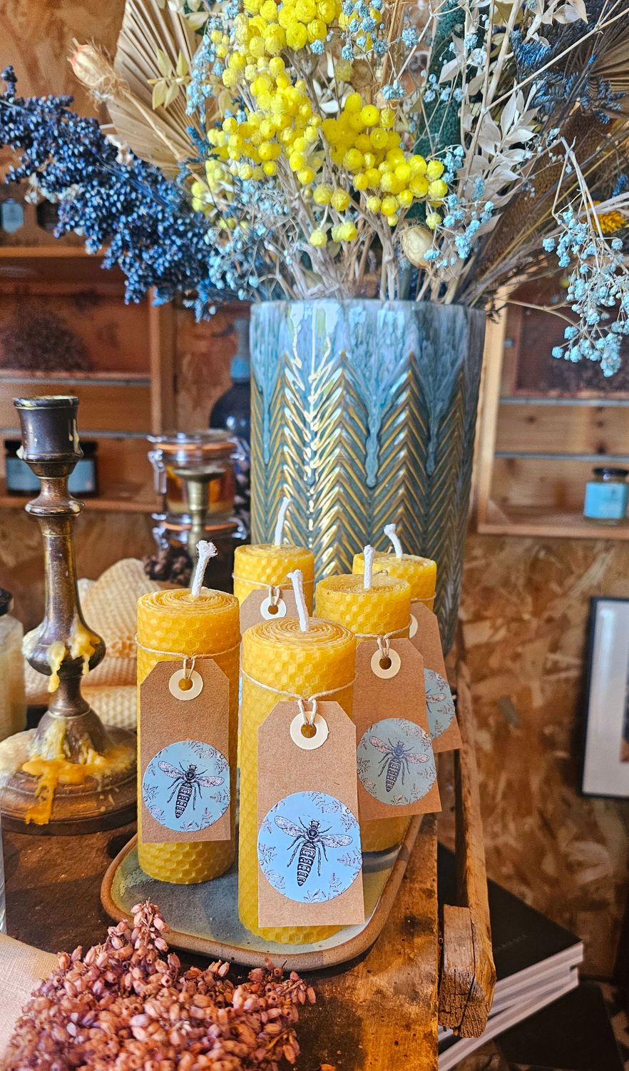 Bougie cire naturelle d’abeille