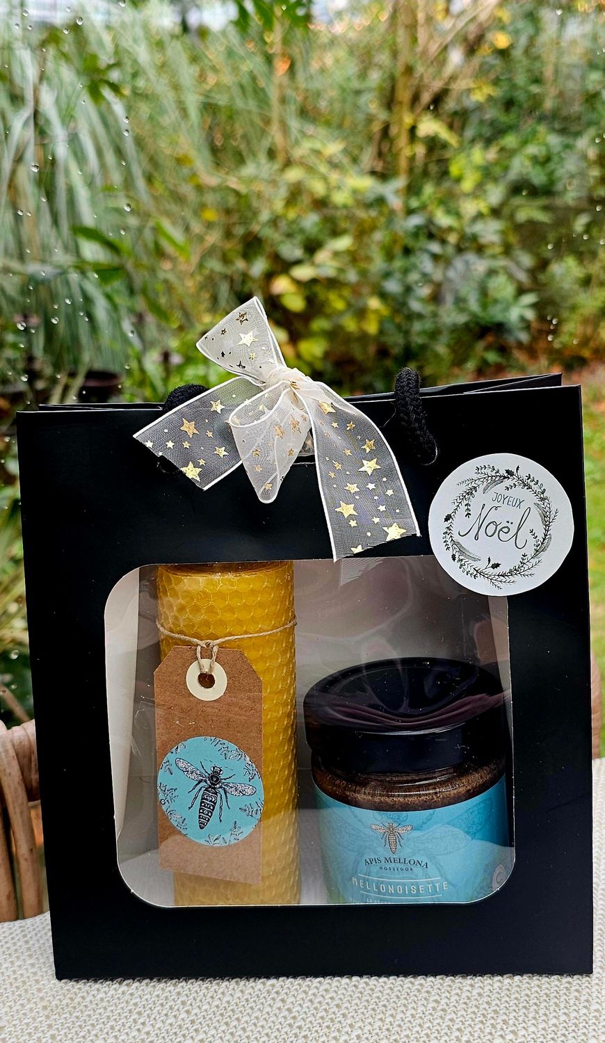 COFFRET CADEAU BOUGIE ET PÂTE A TARTINER AU MIEL
