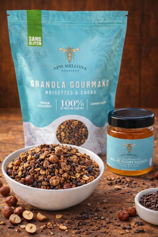 Granola gourmand noisettes/cacao 100% végétal - sans gluten