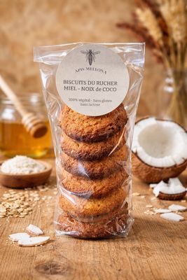 Biscuits du Rucher miel-noix de coco 100% végétal - sans gluten