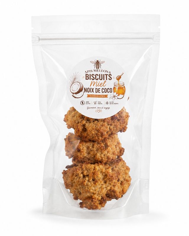 Biscuits du Rucher miel-noix de coco 100% végétal - sans gluten