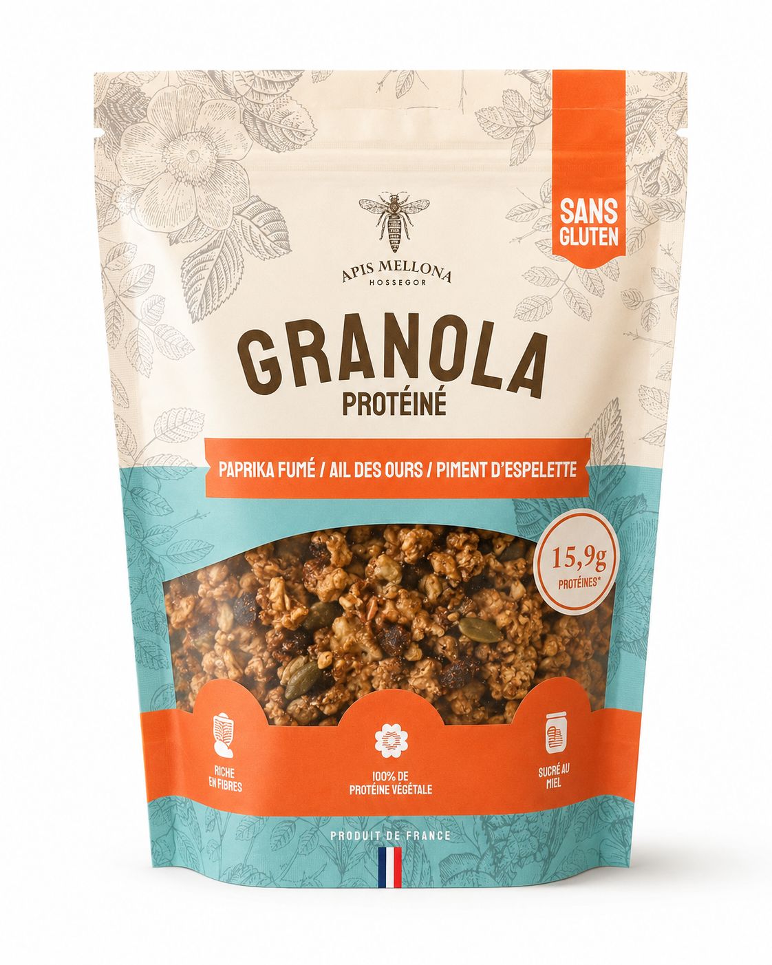GRANOLA SALE MIEL-PAPRIKA FUME-AIL DES OURS-PIMENT D'ESPELETTE GRANOLA SALE MIEL-PAPRIKA FUME-AIL DES OURS-PIMENT D'ESPELETTE