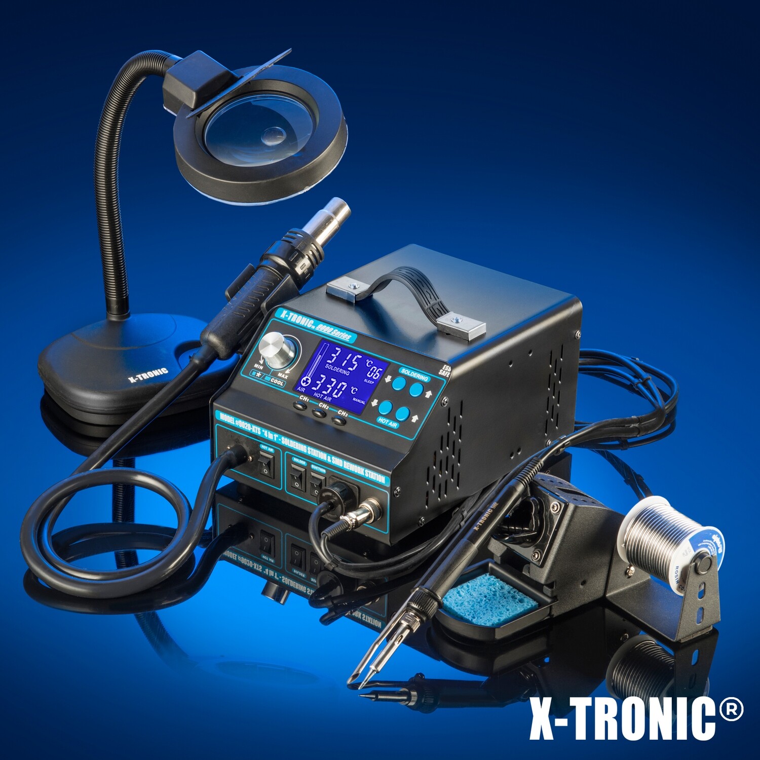 9020-XTS Hot Air Rework Soldering Iron Station with Fume Extractor