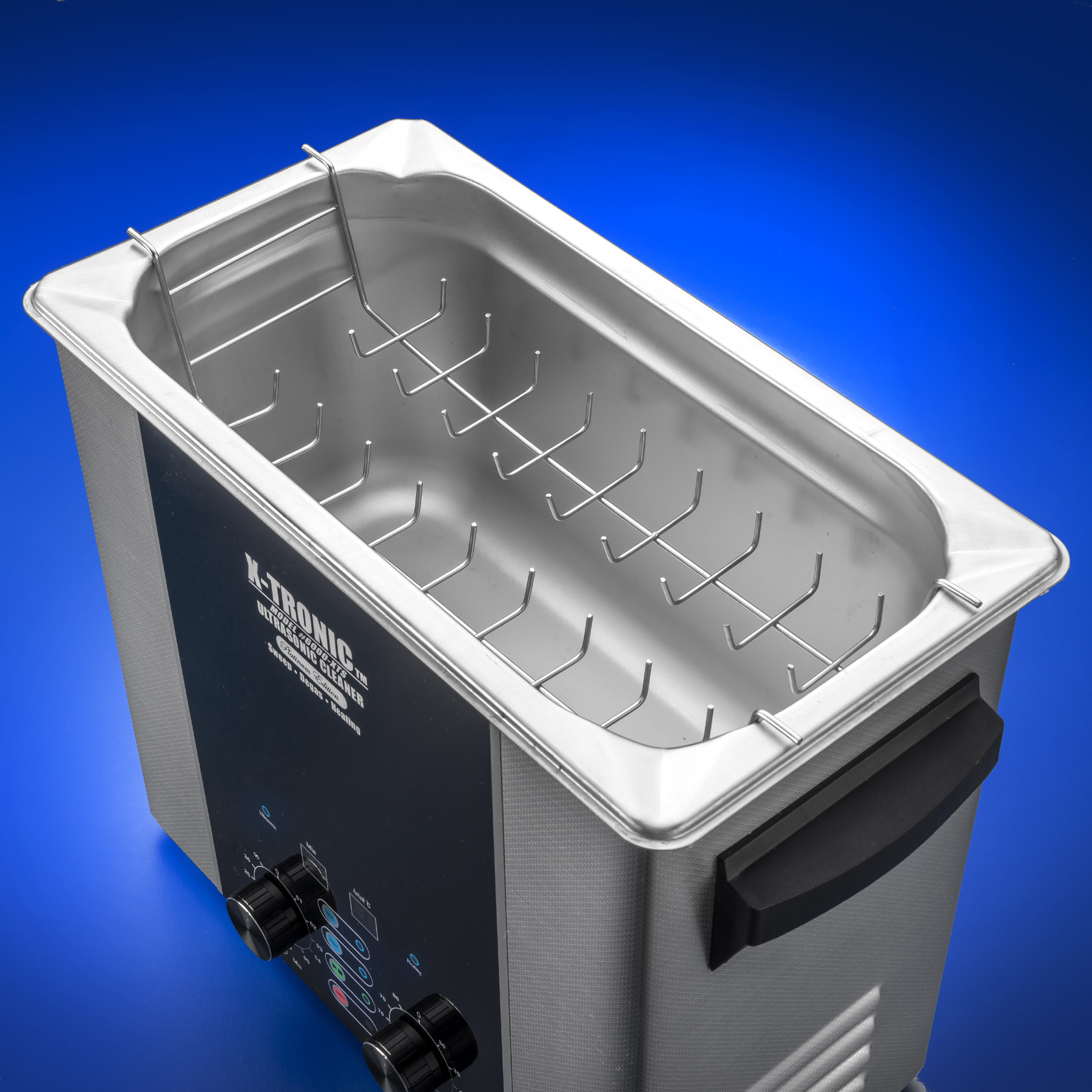 X-Tronic Model #6000-XTS 6.0 Liter "Platinum Edition" Commercial Ultrasonic Cleaner with Time & Temp LED Displays, Sweep & Degas Controls, S/S Cleaning Basket, Wire Rack Holder & Wire Beaker Holder X-Tronic Model #6000-XTS 6.0 Liter "Platinum Edition" Commercial Ultrasonic Cleaner with Time & Temp LED Displays, Sweep & Degas Controls, S/S Cleaning Basket, Wire Rack Holder & Wire Beaker Holder