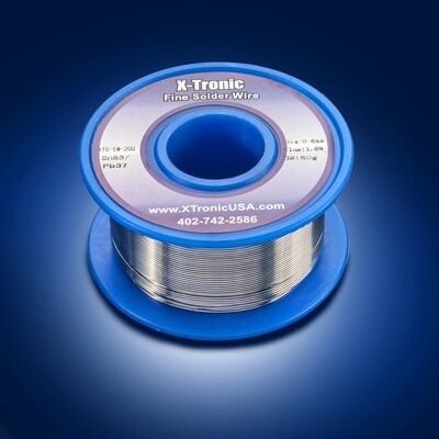 X-Tronic Solder Wire Roll SW-200 (Set of 2) • Sn63/Pb37 • 50 Grams • 0.6mm Diameter • Flux 1.8% XTR-SW-200