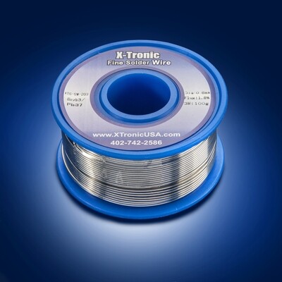 X-Tronic Solder Wire Roll SW-203 (Set of 2) • Sn63/Pb37 • 100 Grams • 0.8mm Diameter • Flux 1.8% XTR-SW-203