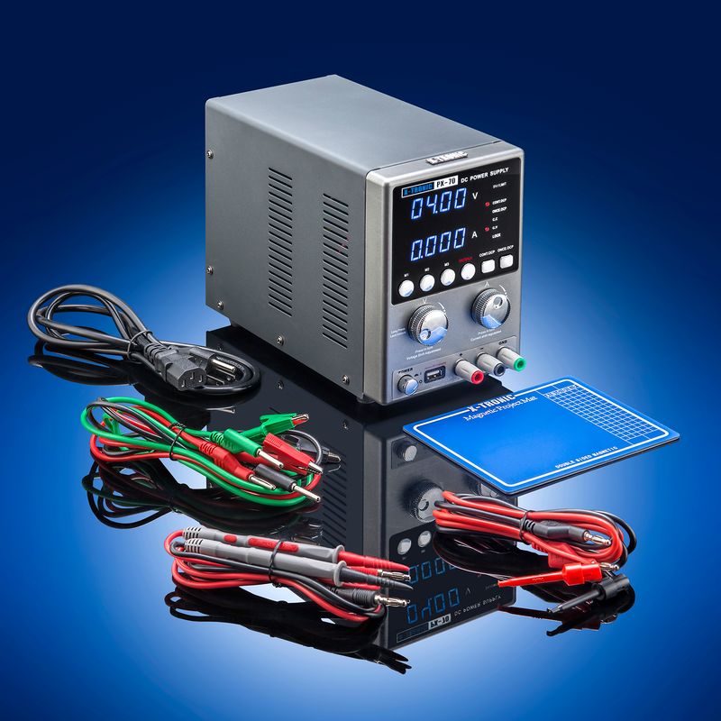 X-Tronic PX-70 Linear Variable Bench DC Power Supply • Memory Recall, Lock/Unlock Func • 5 Protection Modes • Adjustable USB Output • Precise Rotary Encoder Adjustments • 3 Sets of Dependable Leads
