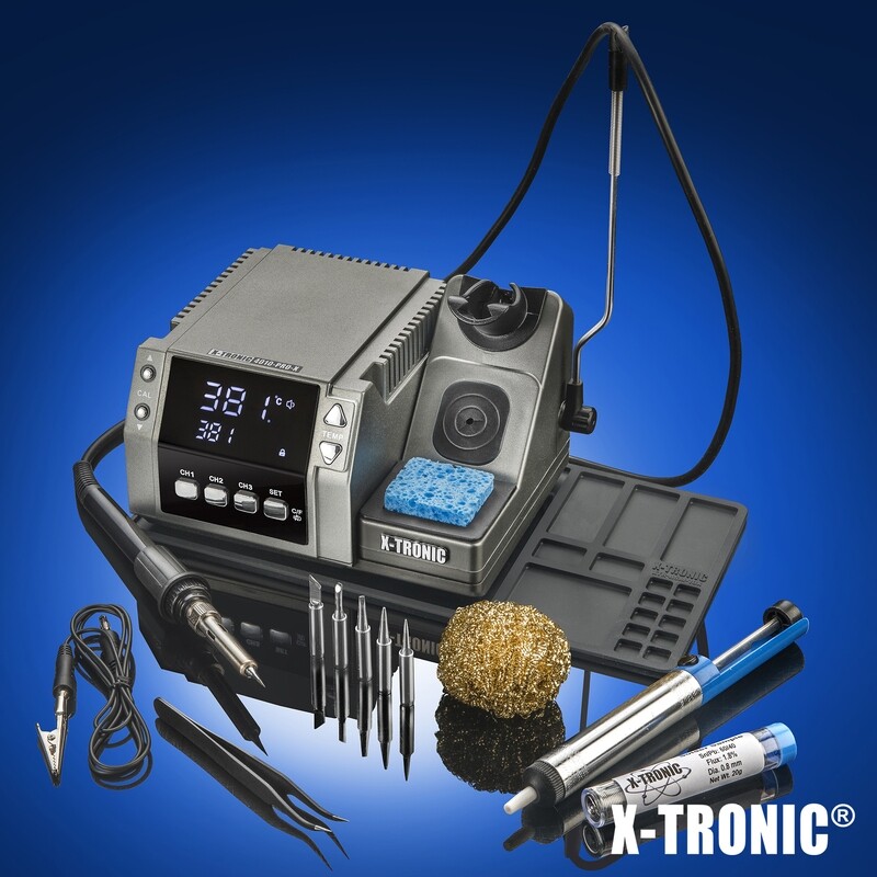 X-Tronic Model 4010-PRO-X "Professional Edition" Soldering Station Complete Kit with 5 Extra Sizes/Styles &amp; More