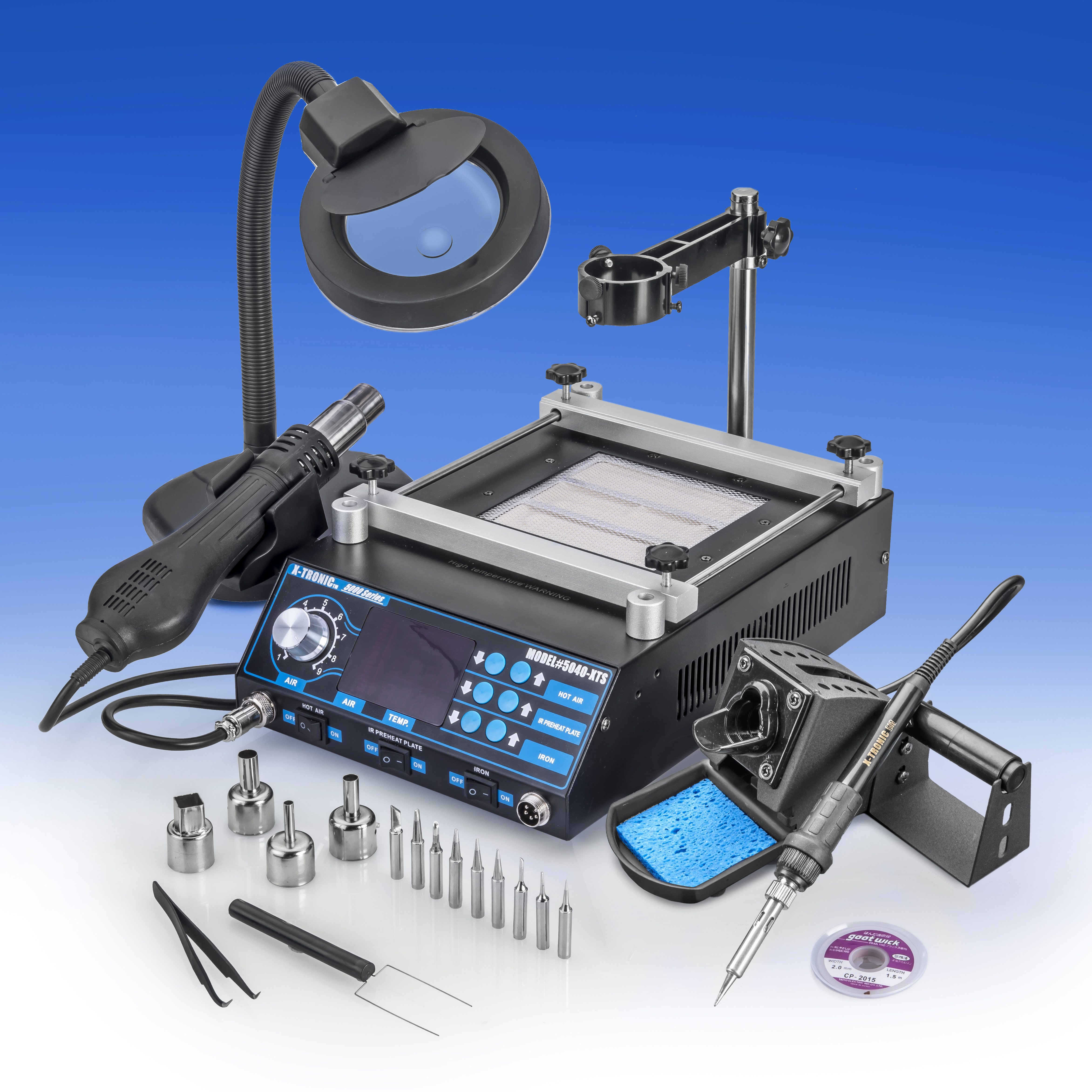 X-Tronic 5040-XR3 Hot Air Rework Station & Preheating Station X-Tronic 5040-XR3 Hot Air Rework Station & Preheating Station