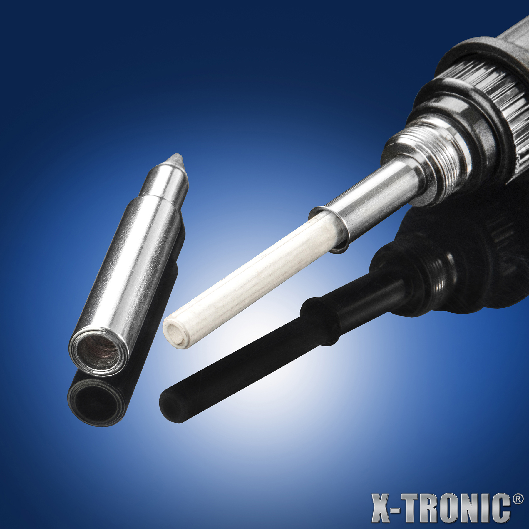 X-Tronic Model 9060-PRO-X • 200 Watt Stained Glass Soldering Iron Station with 4 Soldering Tips • Temp: 392°F - 842°F/200°C - 450°C • °C/°F Conversion • 0 - 30 Minute Sleep Timer