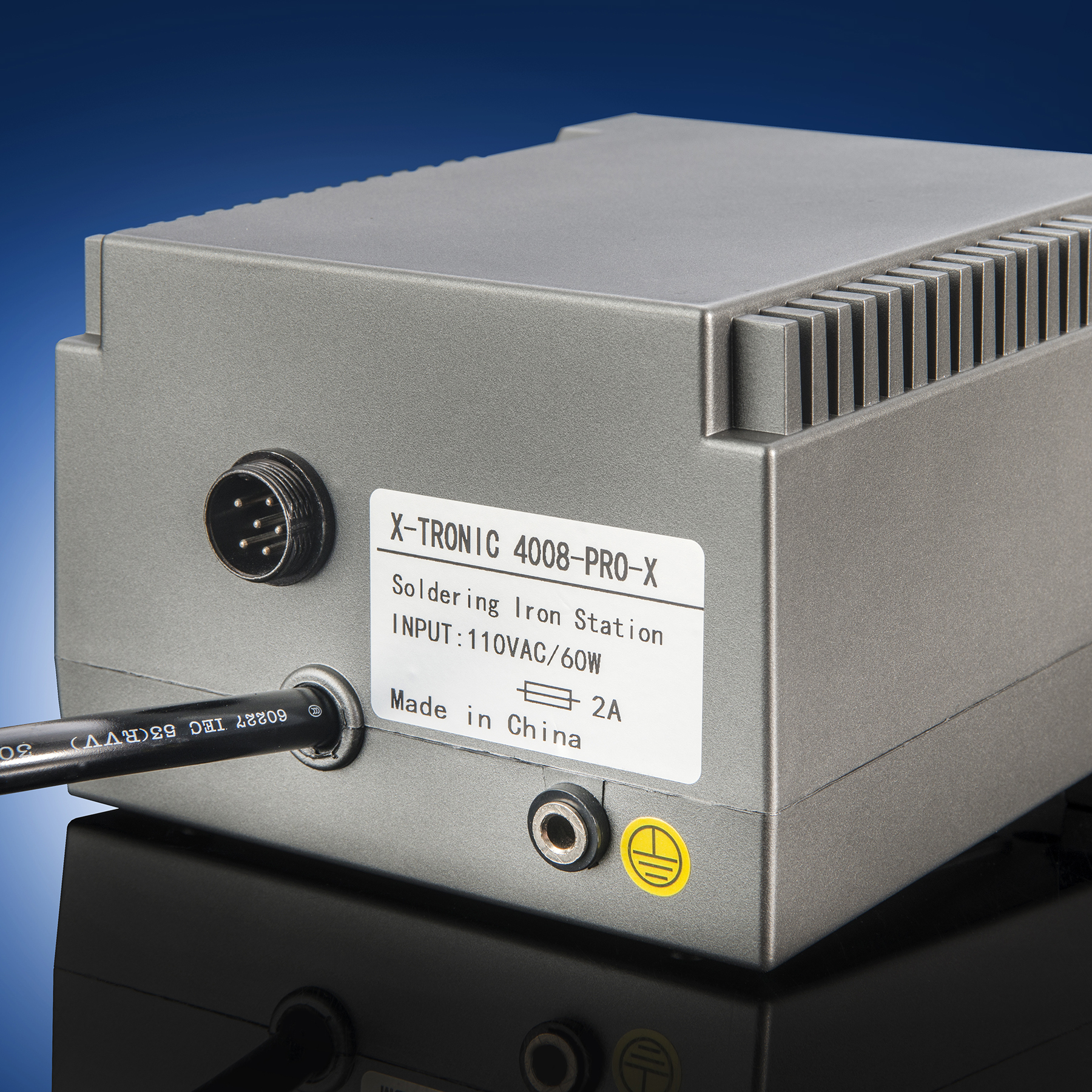 X-Tronic 4008-PRO-X • 75 Watt Soldering Iron Station w/ PID Technology • Features: 0-30 Minute Sleep Timer, °C/°F Conversion, and a Mute/Unmute Func! • Accesories: 5 Extra Tips, 60/40 Solder, and More