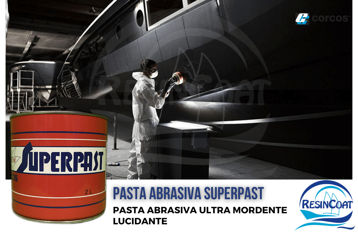 Corcos Pasta Abrasiva Super Past 500 ml Ultra Mordente Lucidante ad Uso  Nautico COL.Nero