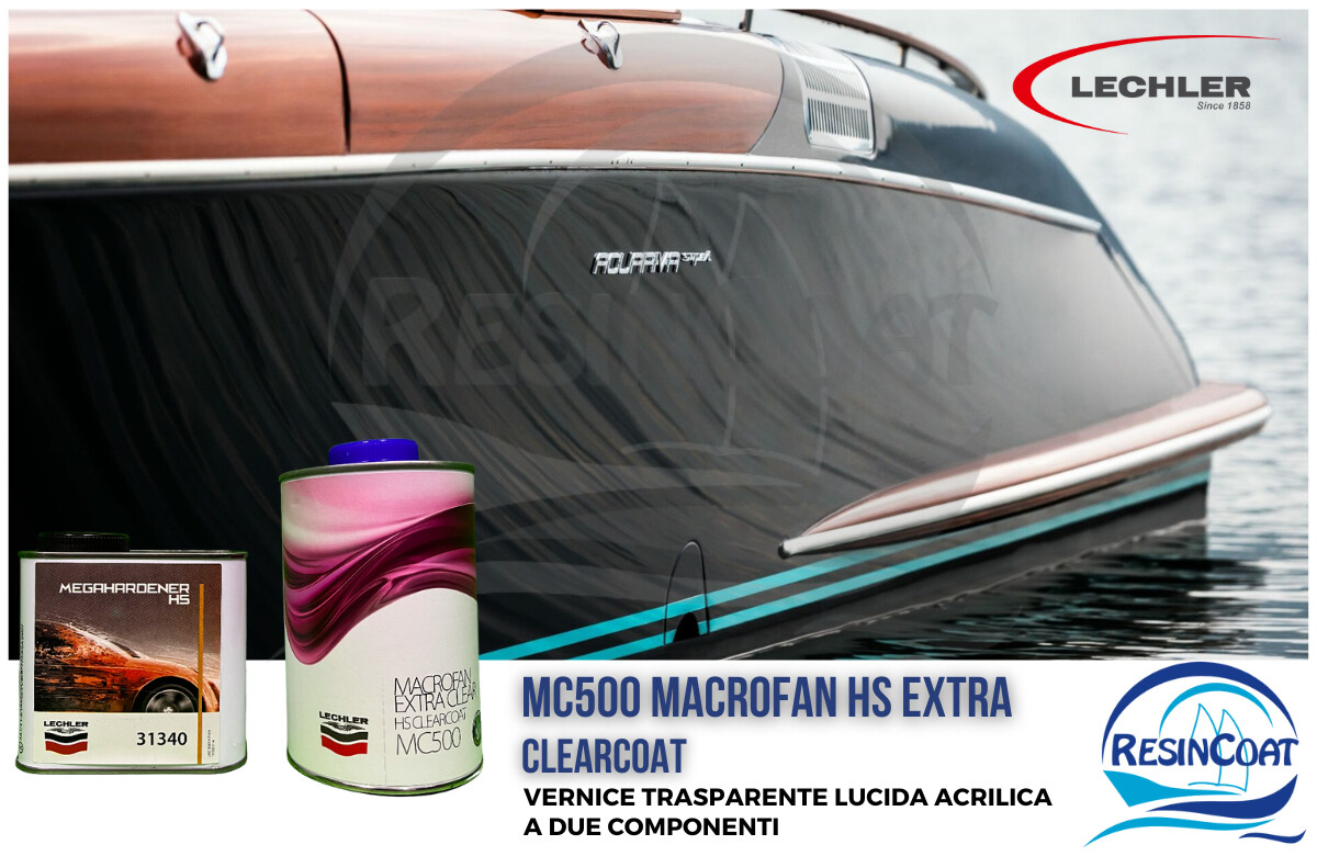 MC500 Trasparente Lucido Macrofan HS Clearcoat LT 1 + CAT ML 500