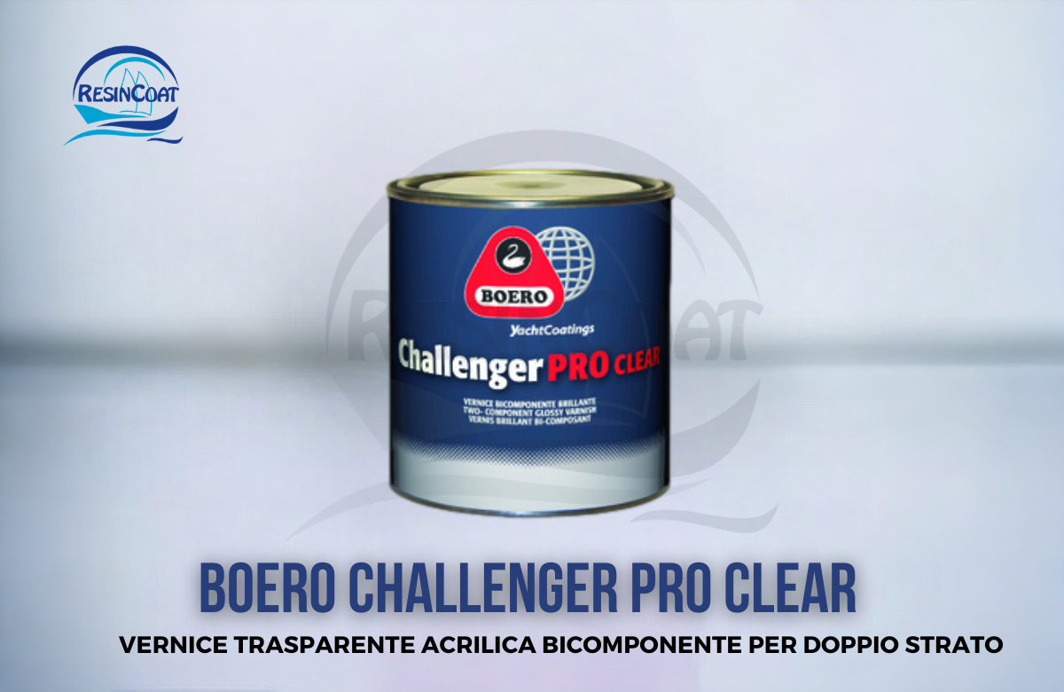 Boero Challenger PRO CLEAR - Vernice Trasparente Acrilica Bicomponente per Doppio Strato LT 1 (COMP.A + B)
