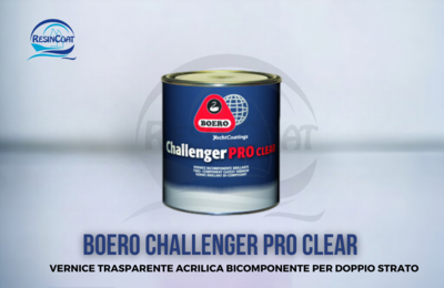 Boero Challenger PRO CLEAR - Vernice Trasparente Acrilica Bicomponente per Doppio Strato LT 1 (COMP.A + B)
