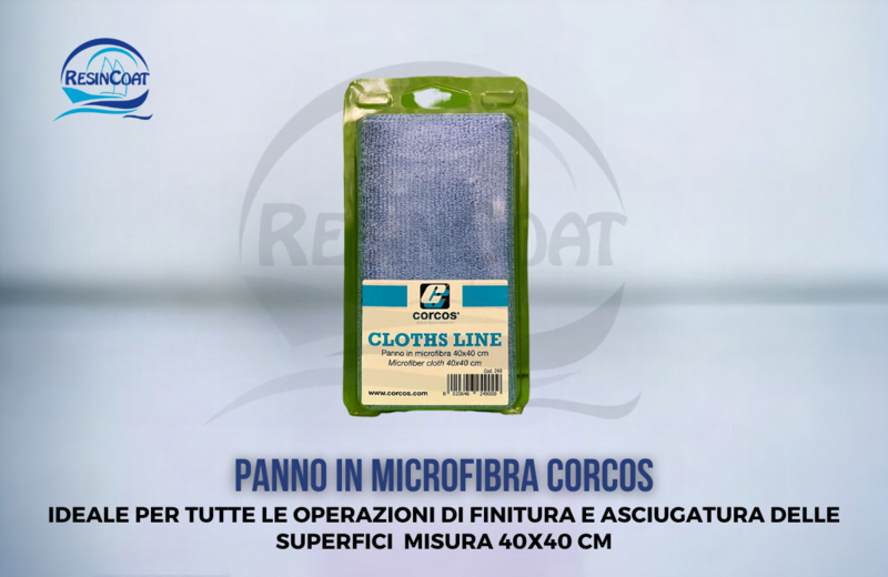 PANNO IN MICROFIBRA CORCOS 40X40 CM AZZURRO